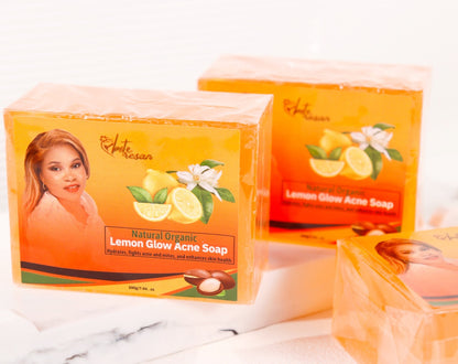 3 Lemon glow acne soap